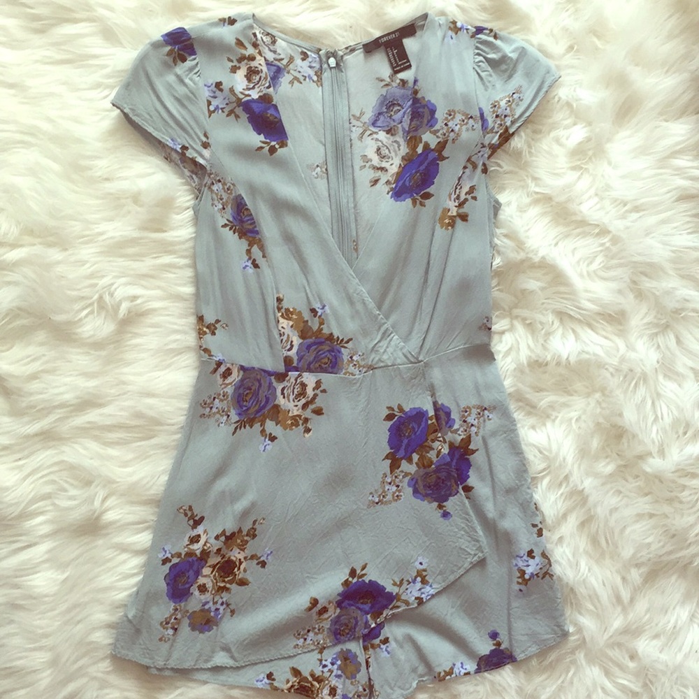 ✨blue boho romper